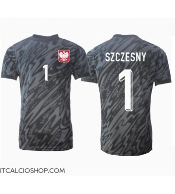 Polonia Wojciech Szczesny #1 Portiere Seconda Maglia Europei 2024 Manica Corta